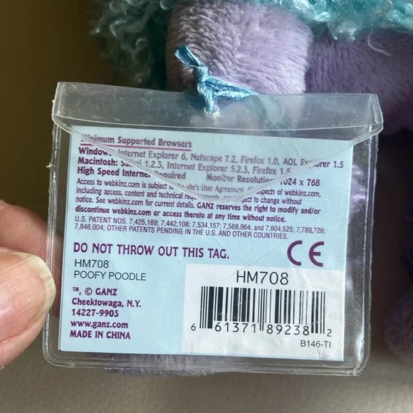 Webkinz Poofy Poodle & plush pet carrier New Unused Code - Picture 4 of 9